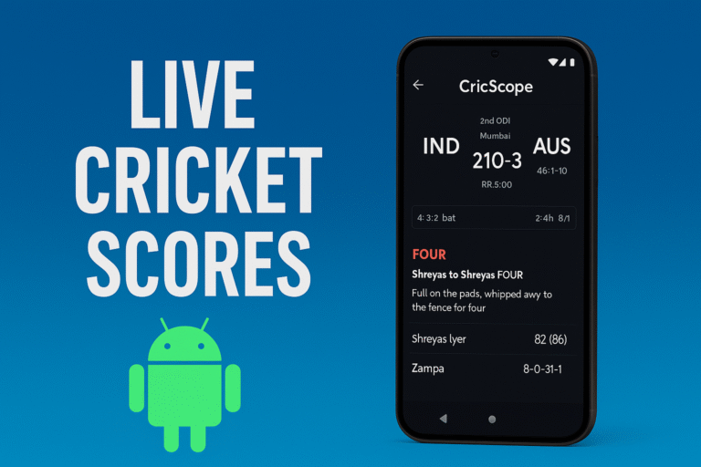 Best Free Android App for Live Cricket Scores in India (2025 Edition)