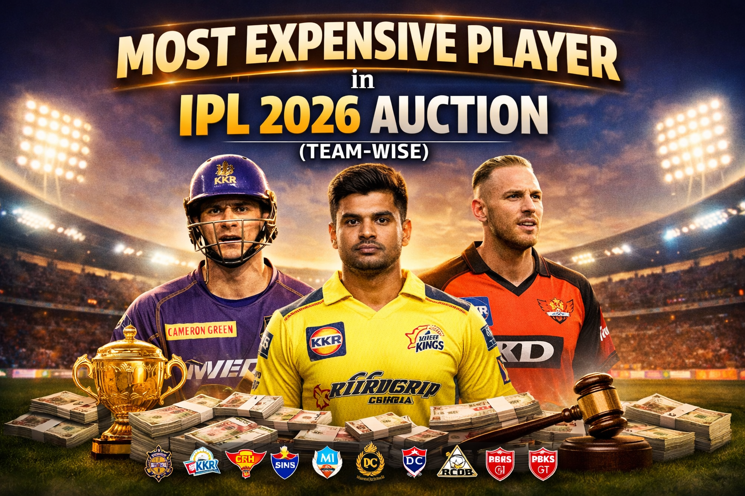 Most Expensive Player in IPL 2026 Auction (Team-wise Highest Buys)